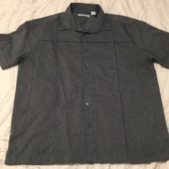 Cubavera Other - Men's Short-Sleeve Button-Up Shirt — Charcoal Gray